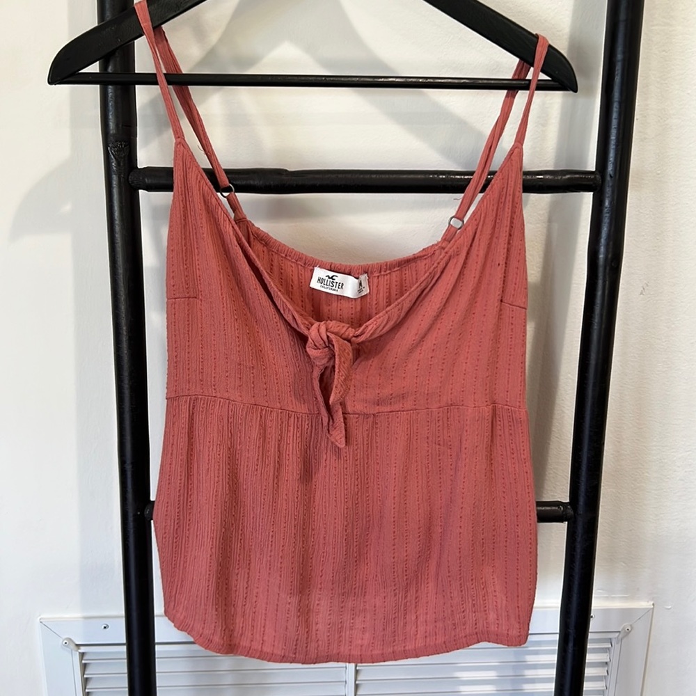 HOLLISTER Knot Tie Front Babydoll Cami Tank M